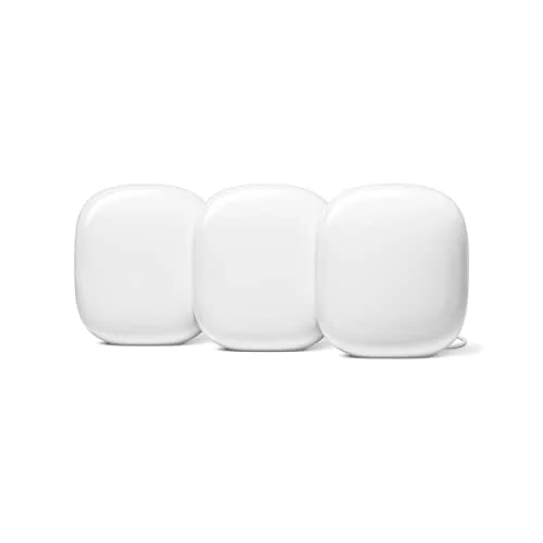 Google Nest WiFi Pro 6E Mesh Router Snow 3 Pack - Rank 10 in Mesh Wifi Systems of 2025