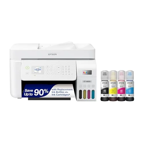 Epson EcoTank ET-4800 All-in-One Printer - Rank 8 in Best Printer of 2025