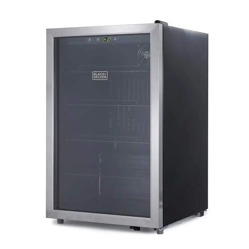 BLACK+DECKER 160-Can Beverage Cooler - Rank 10 in Best Glass Door Mini Fridge of 2025