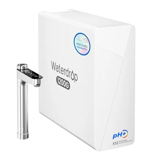Waterdrop X12 1200 GPD Tankless RO System - Rank 5 in Best Reverse Osmosis Water Filtration System of 2025