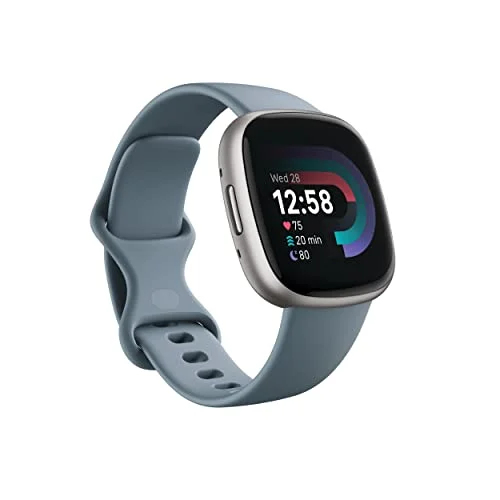 Fitbit Versa 4 Fitness Smartwatch, Waterfall Blue/Platinum - Rank 8 in Smart Watches