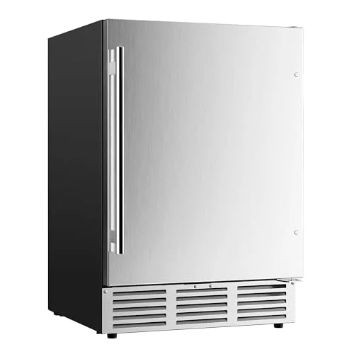 EUHOMY 24-Inch Beverage Refrigerator, 180 Can - Rank 4 in Best Under Counter Fridge of 2025