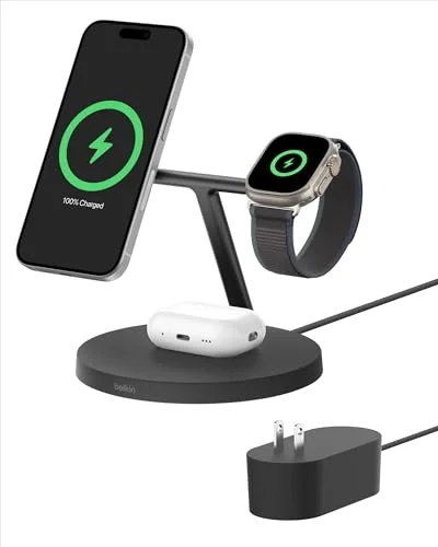 Belkin MagSafe 3-in-1 Wireless Charger - Rank 10 in Best Iphone Charging Station of 2025