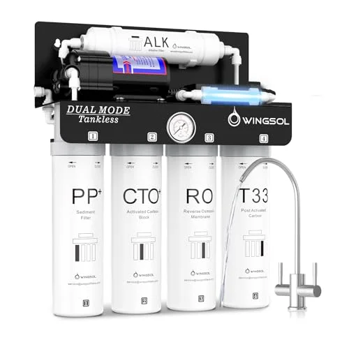 Wingsol Dual Mode Alkaline UV RO System - Rank 4 in Best Under Sink Ro System of 2025
