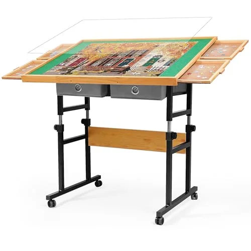BuilderButler Adjustable Puzzle Table with Wheels - Rank 2 in Best Puzzle Table With Legs of 2025