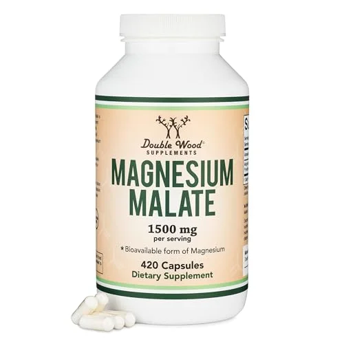 Magnesium Malate 1500mg - 420 Count by Double Wood Supplements - Rank 9 in Best Magnesium Supplement of 2025