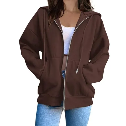 Gsatuba Women's Hooded Jacket Coffee XXXL - Rank 9 in ✨ ¡Ofertas de los productos más vendidos de Amazon! Cupones y descuentos por tiempo limitado. 🎉