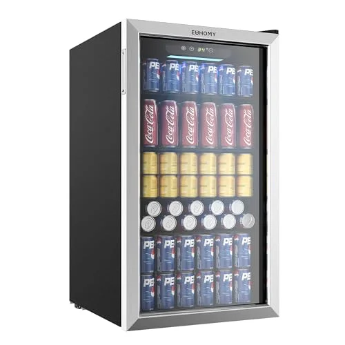 Euhomy Beverage Refrigerator Cooler, 125 Can Mini Fridge - Rank 8 in Best Glass Door Mini Fridge of 2025