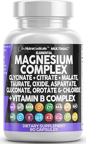 Clean Nutraceuticals Magnesium Complex 2285mg with Vitamins & Minerals - Rank 9 in Best Magnesium Varieties of 2025