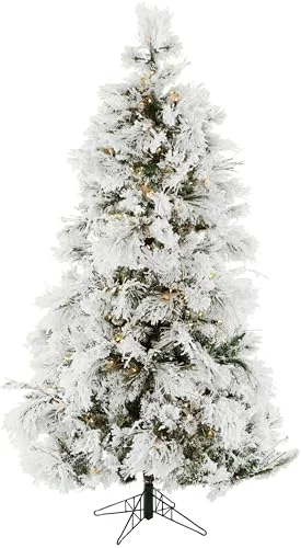 Fraser Hill Farm 12-Feet Pre-Lit Snowy Pine Tree - Rank 7 in Best Christmas Tree 12 Ft of 2025