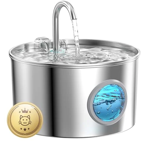 GIOTOHUN Stainless Steel Cat Water Fountain - Rank 6 in Best Cat Water Fountain of 2025