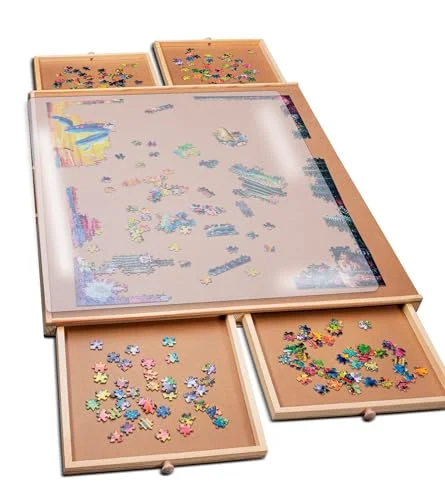 Playvibe Jigsaw Puzzle Board with Drawers - Rank 3 in Best Puzzle Board of 2025