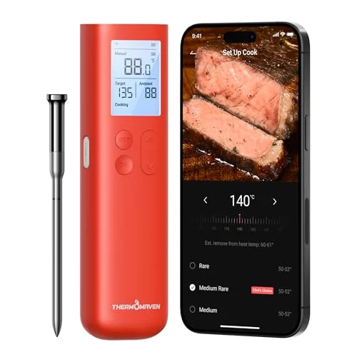 ThermoMaven Wireless Meat Thermometer with WiFi Range - Rank 2 in Best Wireless Meat Thermometer of 2025