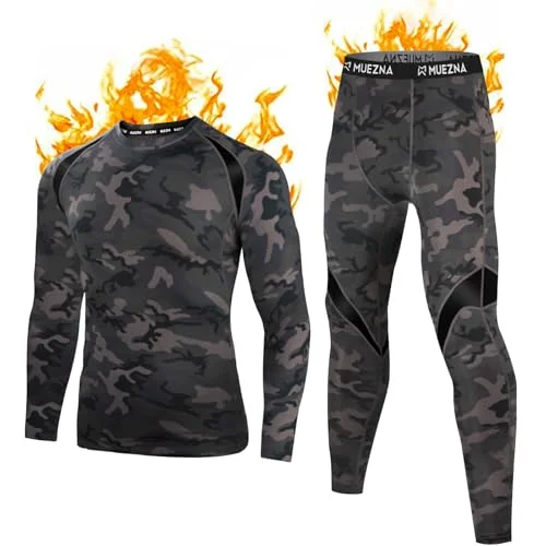 Muezna Men's Thermal Camouflage Base Layer Set - Rank 3 in Best Long Johns of 2025
