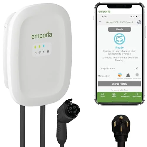 EMPORIA Level 2 EV Charger 48 amp WiFi - Rank 9 in Ev Chargers of 2025