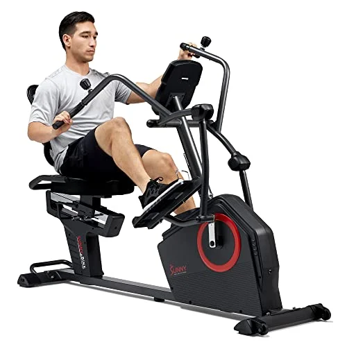 Sunny Health & Fitness Recumbent Cross Trainer Bike SF-RBE4886SMART - Rank 2 in Best Recumbent Bike of 2025