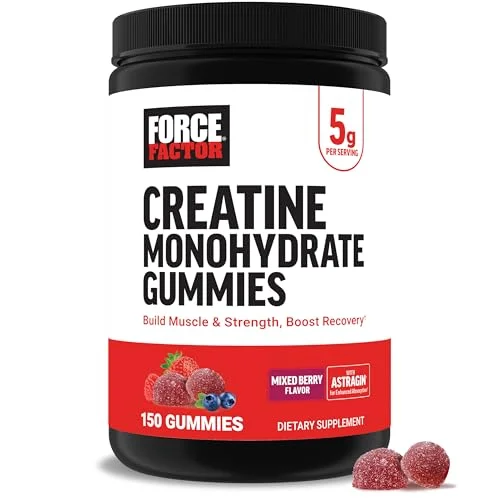 Force Factor Creatine Gummies, Mixed Berry, 30 Servings - Rank 7 in Best Creatine Monohydrate of 2025