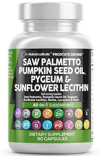 Clean Nutraceuticals Prostate Support Supplement - Rank 2 in Best Saw Palmetto of 2025