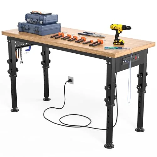 YITAHOME Adjustable Workbench with Pegboard & Outlets - Rank 7 in Best Workbench of 2025