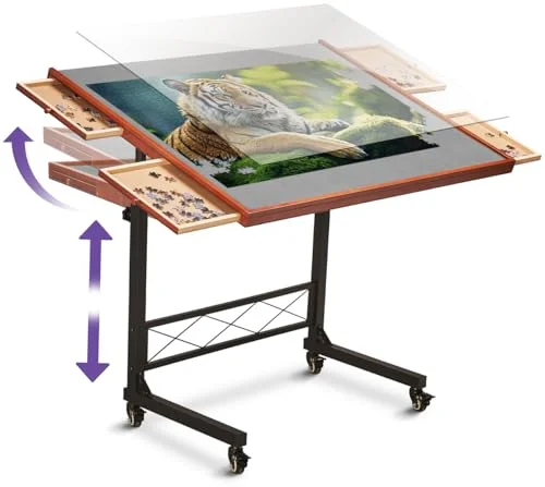 JOYBERRI Adjustable Jigsaw Puzzle Table - Rank 3 in Best Puzzle Table With Legs of 2025