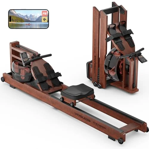 YOSUDA Foldable Water Rowing Machine 400LBS with Monitor & Bluetooth - Rank 2 in Best Rowing Machine of 2025