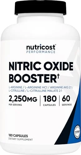 Nutricost Nitric Oxide Booster 750mg, 180 Count - Rank 3 in Best Nitric Oxide of 2025