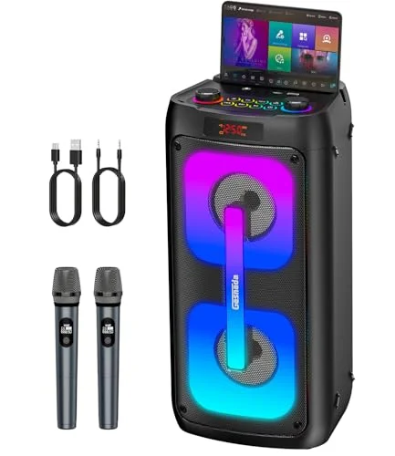 Gesnada Karaoke Machine with Wireless Microphones - Rank 6 in Karaoke Machines For Adults