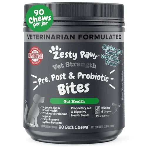 Zesty Paws Probiotics for Dogs - Digestive Health Supplement - Rank 5 in Best Probiotics For Dogs of 2025