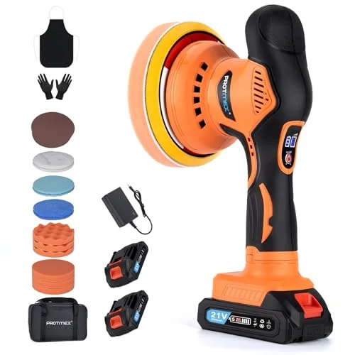 Protmex Cordless Car Buffer Polisher Kit - Rank 3 in Best Auto Buffer of 2025