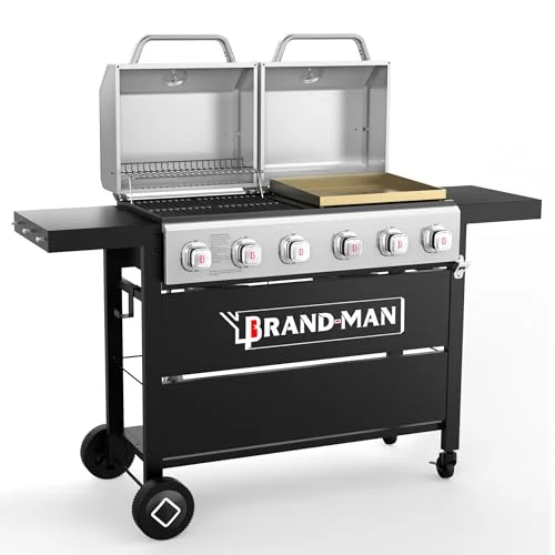 Brand-Man Griddle Grill Combo 6-Burner - Rank 4 in Best Grill Griddle Combo of 2025