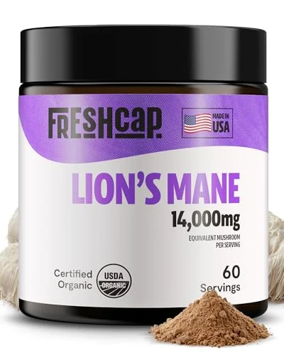 FreshCap Lion's Mane Mushroom Powder - Rank 3 in Best Lion's Mane Powder of 2025