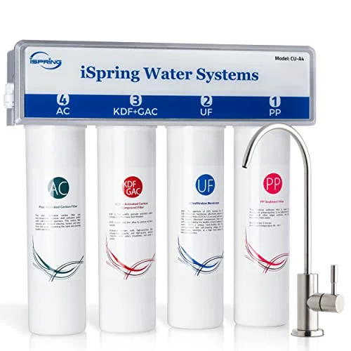 iSpring CU-A4 Ultra-Filtration Water Filter System - Rank 9 in Best Under Sink Water Filter System of 2025