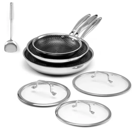 Useluck 7-Piece Non-Stick Frying Pan Set - Rank 8 in Best Hexclad Cookware of 2025