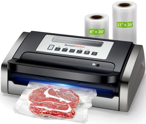 Bonsenkitchen Vacuum Sealer Machine with Cutter and Storage - Rank 2 in Best Vacuum Sealer of 2025
