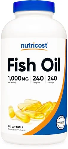 Nutricost Fish Oil Omega 3 Softgels 1000mg - Rank 2 in Best Fish Oil Supplements of 2025
