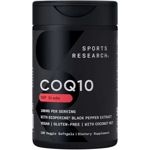 Sports Research CoQ10 100mg Vegan Softgels - Rank 3 in Best Coq10 of 2025