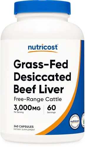 Nutricost Desiccated Beef Liver 3000mg Capsules - Rank 8 in Best Liver Supplement of 2025