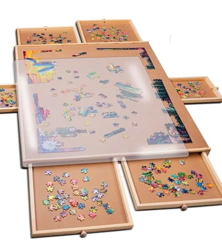 PlayVibe Puzzle Locker Puzzle Board with Drawers - Rank 4 in Best Rotating Puzzle Board of 2025
