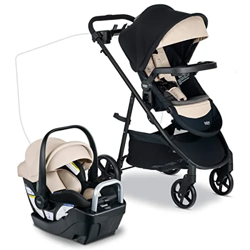 Britax Willow Brook S+ Baby Travel System, Sand Onyx - Rank 10 in Best Stroller Carseat Combo of 2025