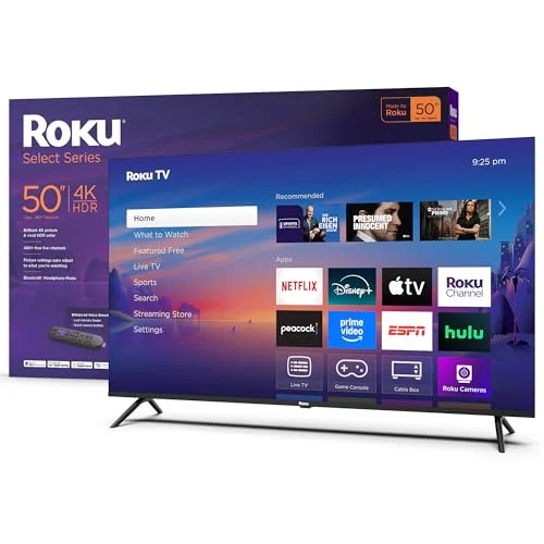 Roku Smart TV 2025 50-Inch 4K HDR - Rank 9 in Best Gaming Tv of 2025