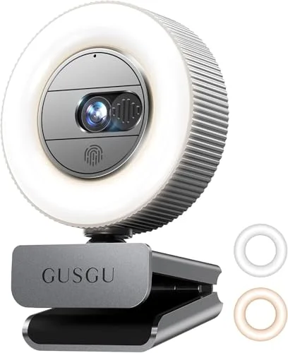 GUSGU G910 2K HD Webcam with Microphone - Rank 6 in Best Desktop Camera of 2025