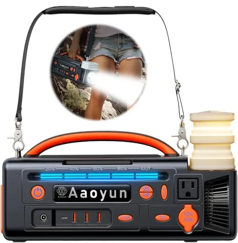 Aaoyun Portable Power Station 296Wh Solar Generator - Rank 7 in Portable Power Stations of 2025