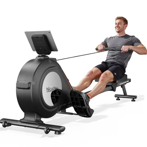 Niceday Magnetic Rowing Machine, 350lb Capacity, 16 Levels, Foldable, Bluetooth - Rank 8 in Best Rowing Machine of 2025
