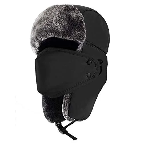 Mysuntown Winter Trooper Trapper Hat Black - Rank 10 in Best Heated Trapper Hat of 2025