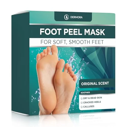 DERMORA Foot Peel Mask - Exfoliating Foot Masks - Rank 2 in Best Baby Foot Peel of 2025