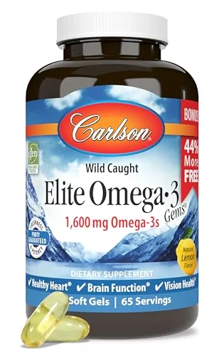 Carlson Elite Omega-3 Fish Oil Softgels - Rank 10 in Best Fish Oil Supplements of 2025