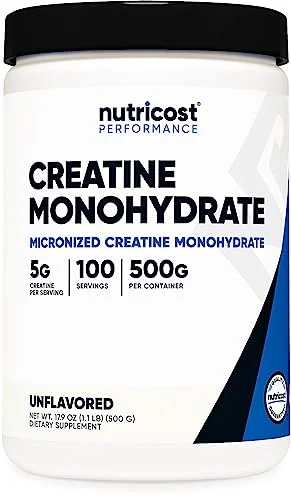 Nutricost Micronized Creatine Monohydrate Powder 500g - Rank 1 in Best Creatine Monohydrate of 2025