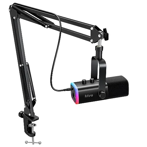 FIFINE AmpliGame AM8T RGB Gaming Microphone Set - Rank 8 in Best Microphone For Streaming of 2025