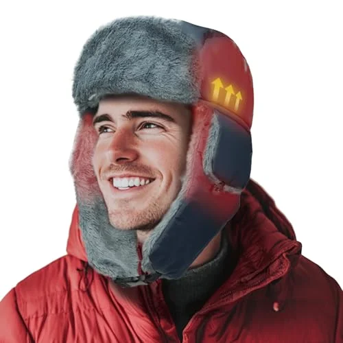 Eomsezer Heated Winter Trapper Hat Navy Blue - Rank 2 in Best Heated Trapper Hat of 2025
