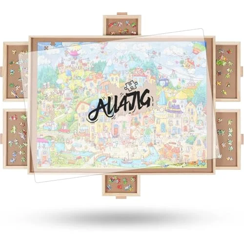 ALL4JIG Rotating Puzzle Board with Drawers - Rank 2 in Best Rotating Puzzle Board of 2025